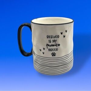 "RESCUED IS MY favorite BREED". 10 Strawberry St Pet Lover Collection Mug Bella